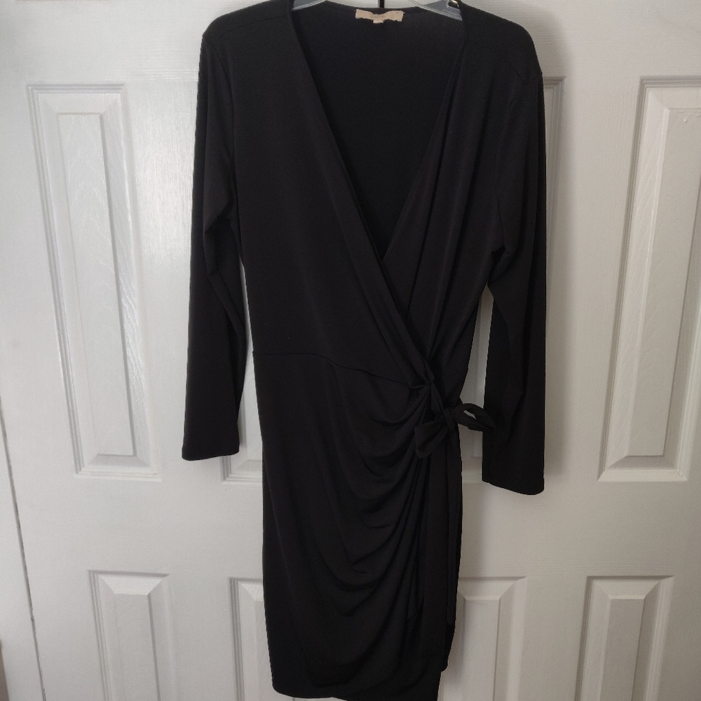 Black wrap dress